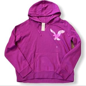 New American Eagle logo hooded sweatshirt AEO